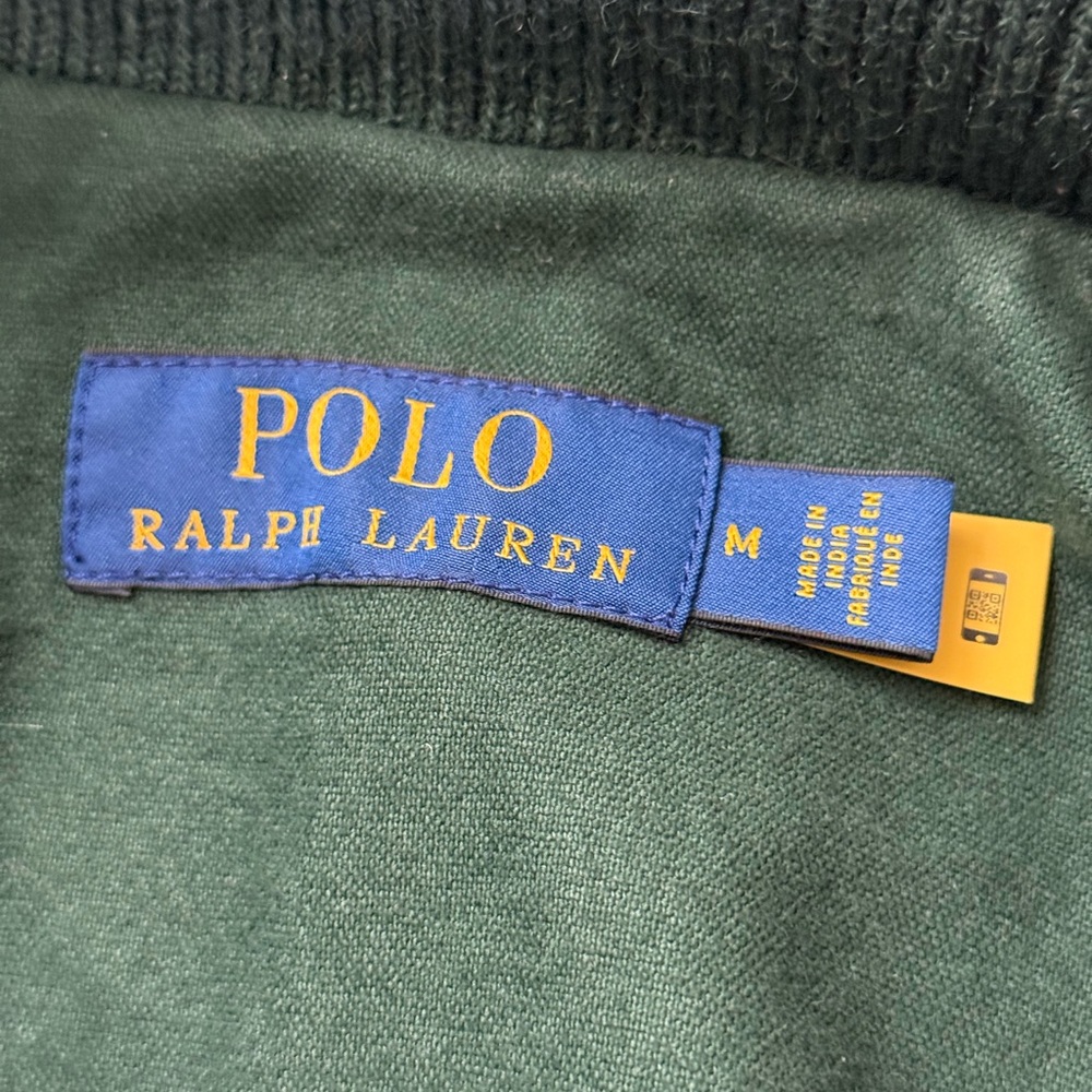 Polo Ralph Lauren “RL Tigers” Varsity Jacket – Green / Tan Leather – Size M - Picture 8 of 9